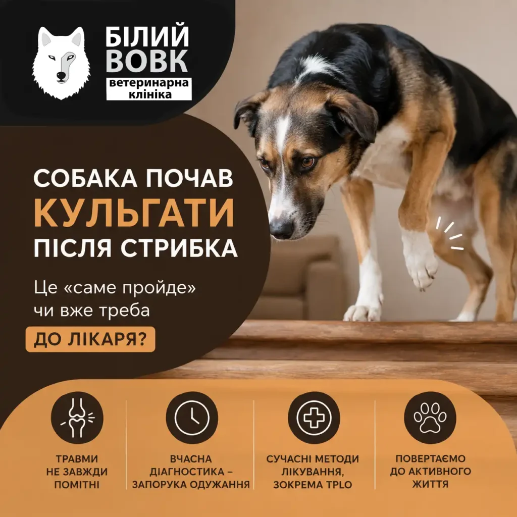 Собака почав кульгати