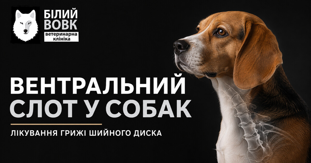 Вентральний слот у собак при грижі шийного диска